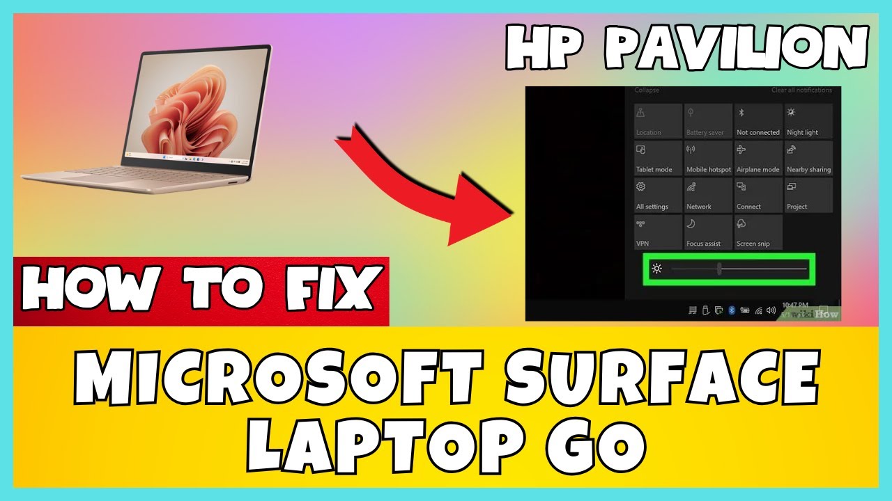 How to Fix Microsoft Surface Laptop go Brightness Problem - YouTube