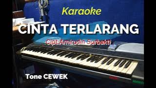 CINTA TERLARANG Tone cewek | Karaoke lagu karo