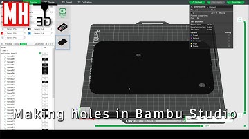 How to make holes in Bambu Studio for cables