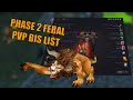 Feral PvP TBC BiS list for the Phase 2 by Spottman - Rank 1 Feral - 3117 Rating