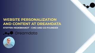 Website personalization and content with Steffen Hedebrandt - CMO/Co-founder at Dreamdata