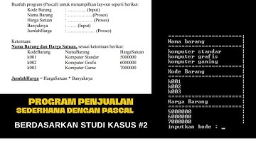 membuat program penjualan  barang dengan pascal #pascal #penjualan