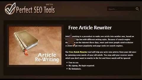 Best SEO Tools Free Article Rewriter 2013