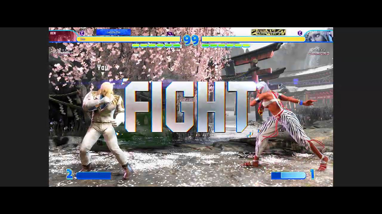 Street Fighter 6 2025 12 26 Ken VS Elena. Burnout into Jinrai CA
