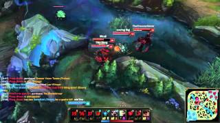 Bjergsen Epic Malphite Ult + Penta Steal
