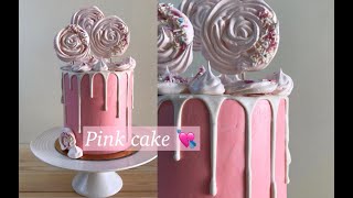 ساره كيك / تزين الكيك بإستخدام (Candy melt ) . Pink cake