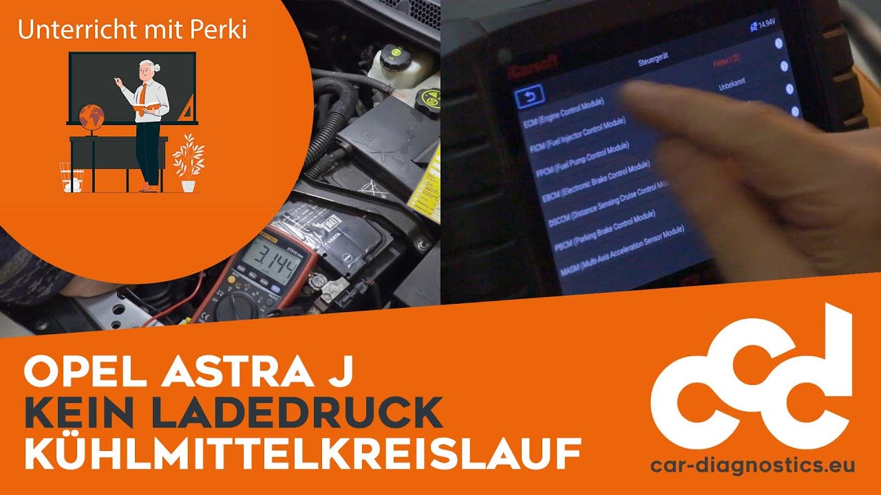Pfuscharbeiten beim Opel Astra J sichten - Ladedruck im Kühlmittelkreislauf