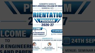 FE & DSE Orientation 2026-27