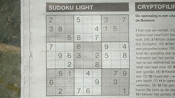Can you solve this Light Sudoku puzzle in 8 minutes? (With a PDF file) 04-12-2019 part 1 of 2
