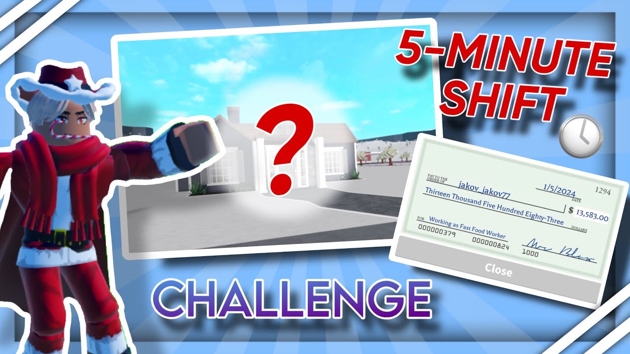Building a HOUSE in Bloxburg with the money I EARN in 5 MINUTES! 😱 ...