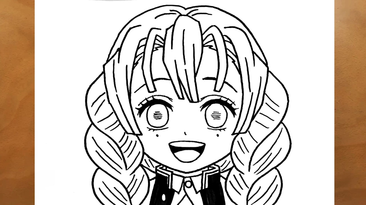 How to Draw Mitsuri Kanroji Step by Step | Demon Slayer Art