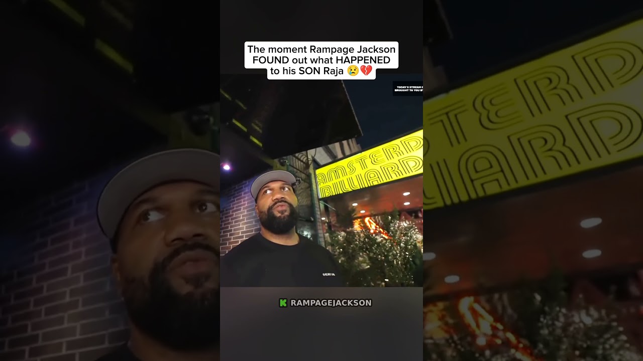 The moment Rampage Jackson found out what happened to his son Raja 😢💔