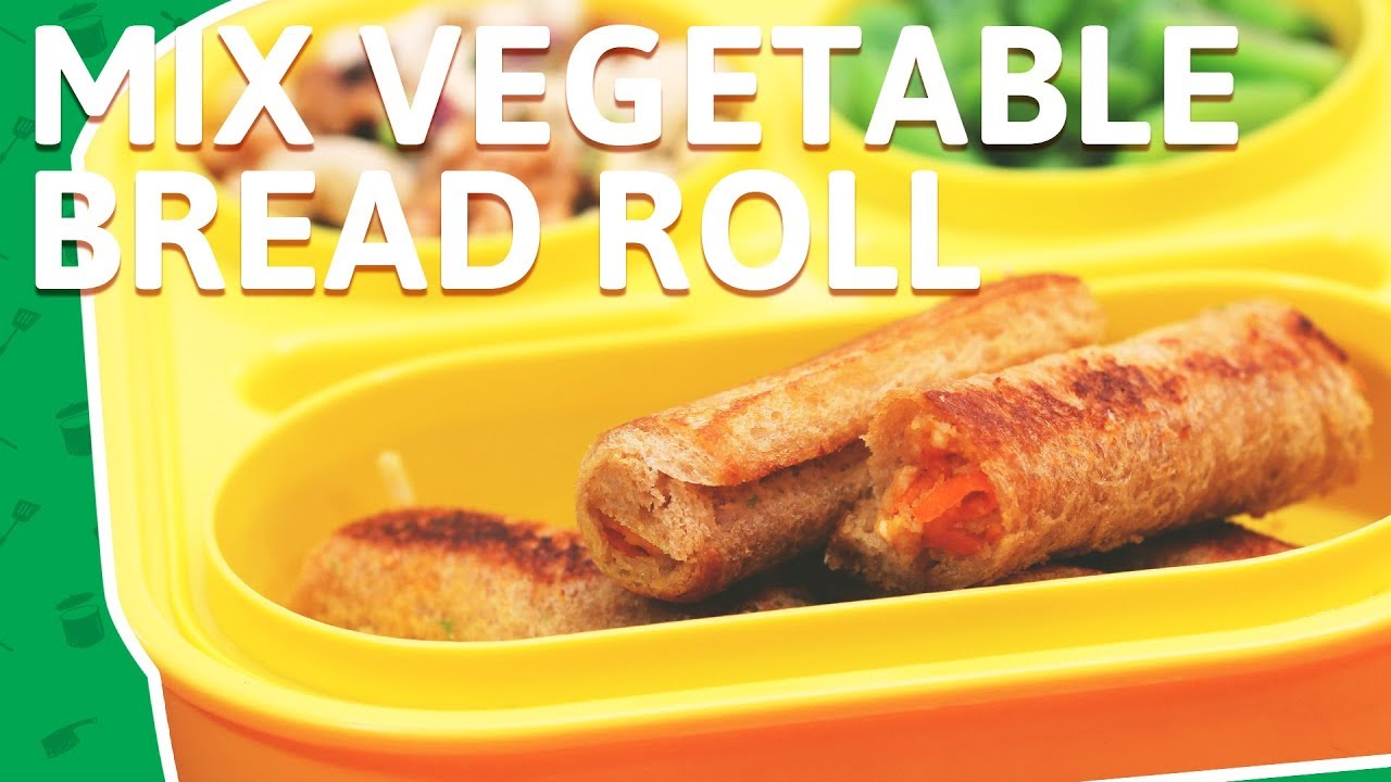 Veg Roll Easy Bread Roll Recipe Veg Stuffed Bread Roll Tiffin