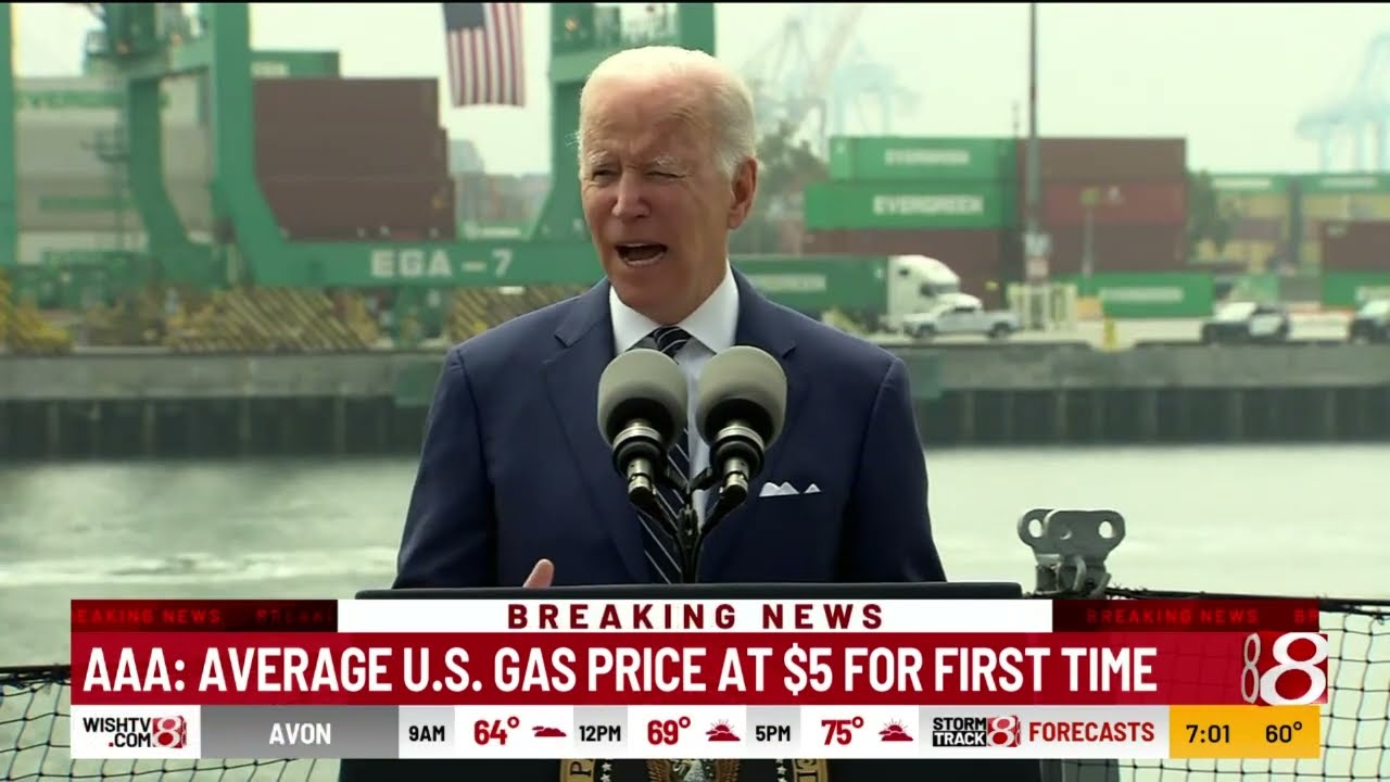 AAA Average U.S. gas price at $5 for first time