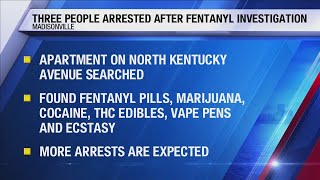 Three people arrested after fentanyl trafficking investigation in Madisonville