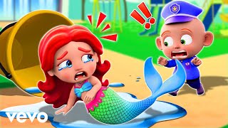 Baby Police Rescue Mermaid 🧜‍♀️👮 Police Cartoon 🚓👮 Police Song & Kids Song #PIBLittleBabyVEVO