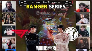 Streamers React to T1 vs IG - Best Series at Worlds | Worlds 2025 Playins Highlights