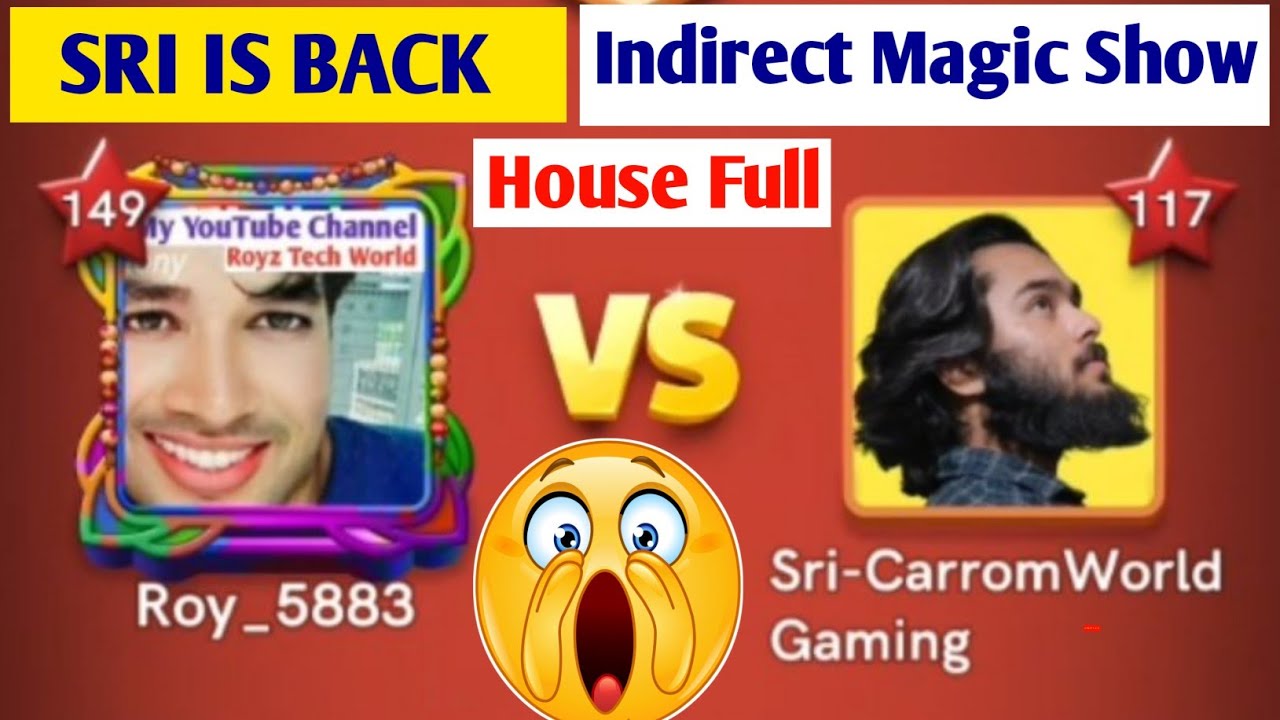 Sri Is Back🔥Indirect King Sri Vs Roy😱 Hard Indirect Shots Carrom Pool 