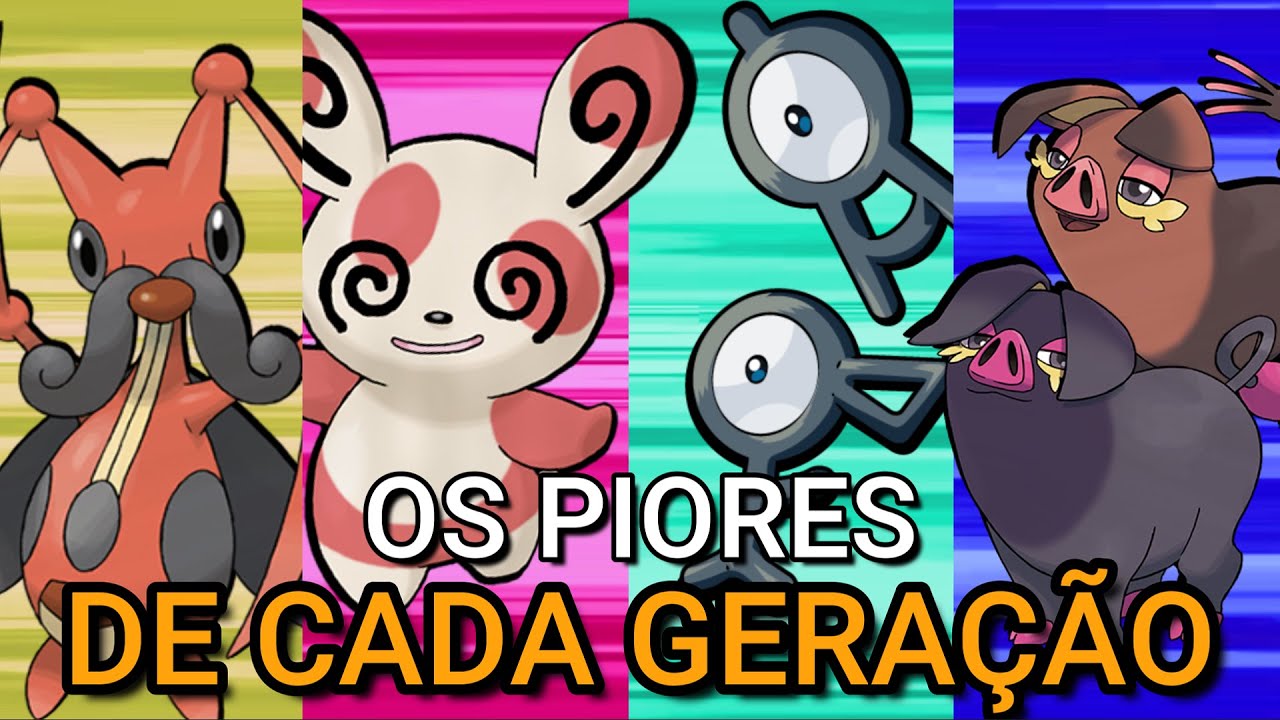 Os Piores Pokémon de cada Geração
