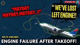(BREAKING) Delta 737 Suffers ENGINE FAILURE After Takeoff | EMERGENCY Returns to Newark! #atc