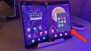 What would the Android 12L taskbar look like on Surface Duo?