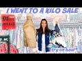 BUYING A NEW WARDROBE AT A VINTAGE KILO SALE (1 KILO of clothes for £15)