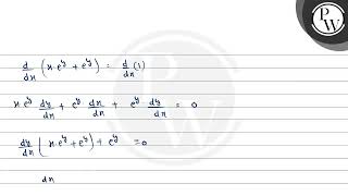 If \( \mathrm{e}^{\mathrm{y}}(\mathrm{x}+1)=1 \), then show that \(...