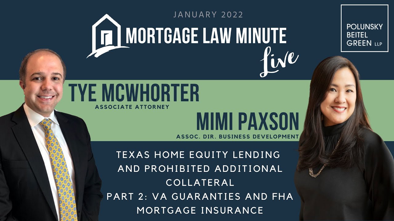 Texas Home Equity Lending and Prohibited Additional Collateral Part Two