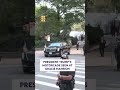 President Trump's motorcade seen at Gracie Mansion