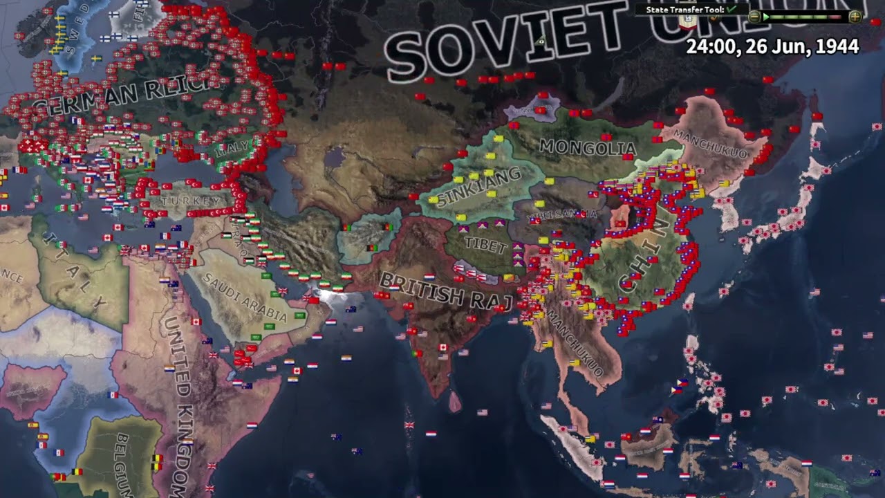 What If Manchukuo Annexed Mainland Southeast Asia HOI4 Timelapse
