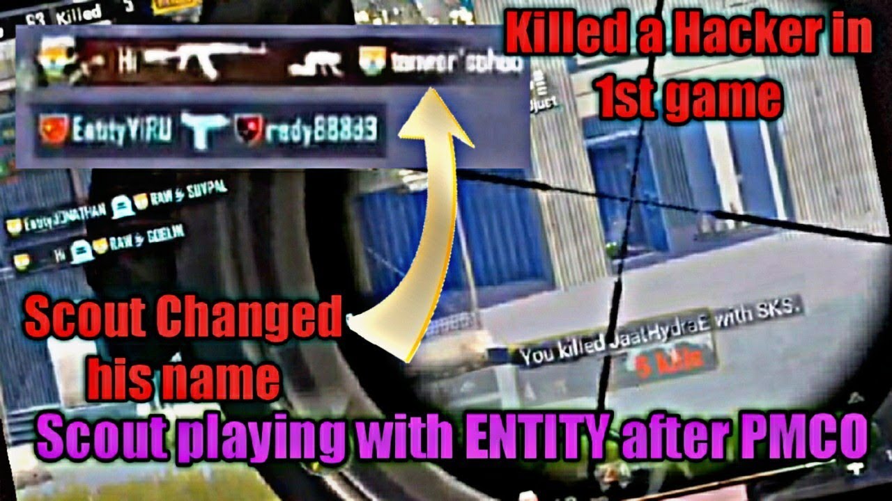 Scout changed his name after Pmco and killed hacker | 1st stream after PMCO | GameHunters YT
