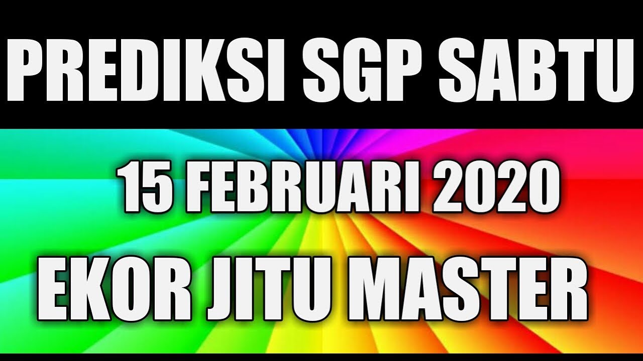 12+ Sgp Sabtu Master Jitu