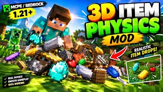 3D Item Physics MOD for Minecraft PE/Bedrock 1.21.100+ | Realistic Item Drops!  screenshot 4