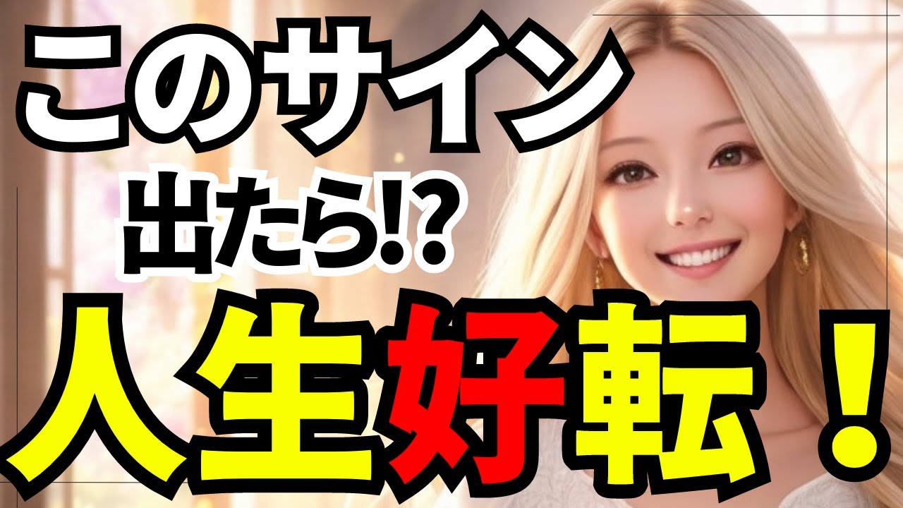 【予兆5選】このサイン見逃すな！人生が好転する前兆とは〈ステージが劇的に変わる予兆〉 - YouTube