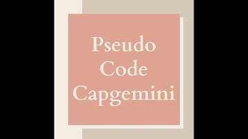 What is Pseudo Code || Pseudo Code Questions || Previously Asked in Capgemini