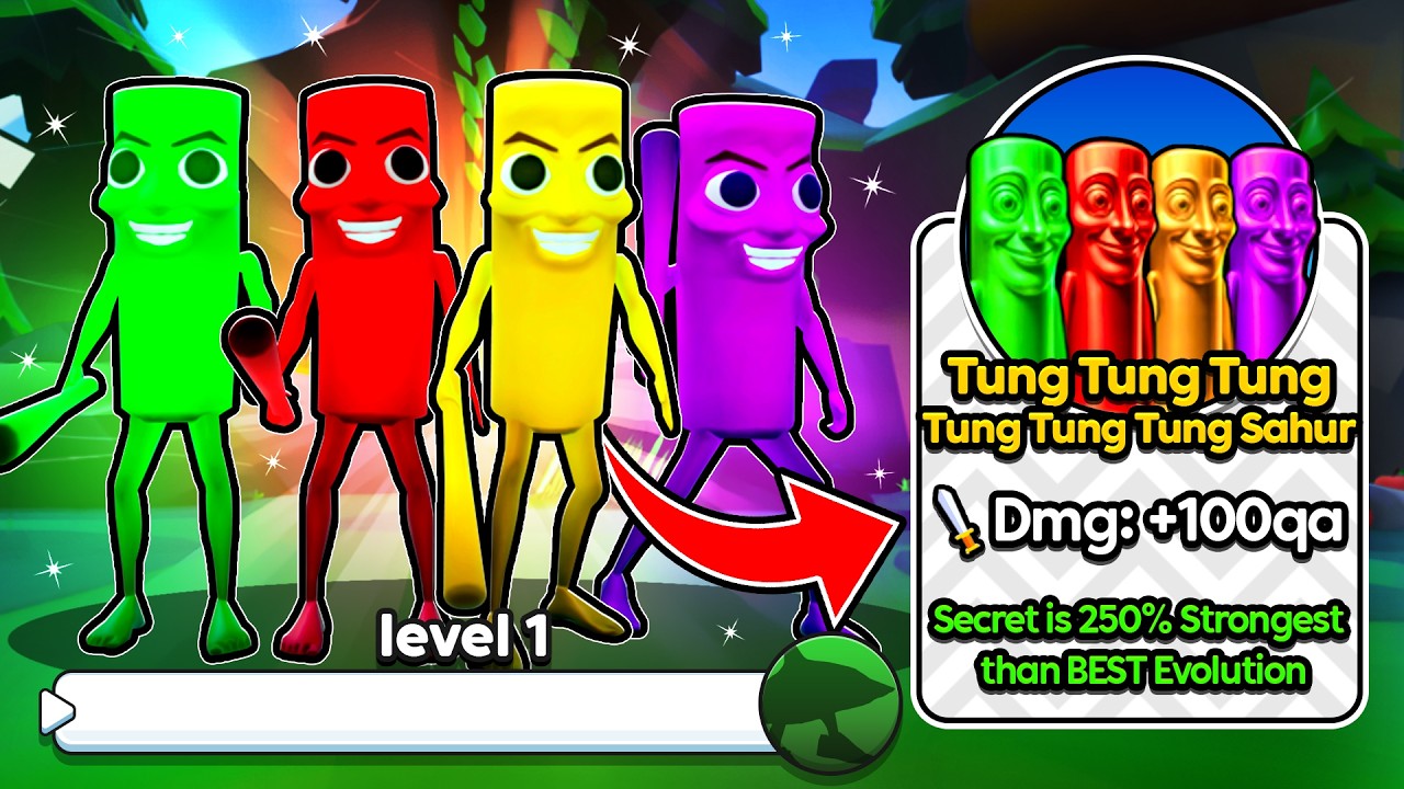 Starting Over as NOOB with SECRET Tung Tung Sahur in Roblox Brainrot Evolution!