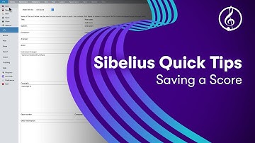 Sibelius Quick Tips: Saving a Score