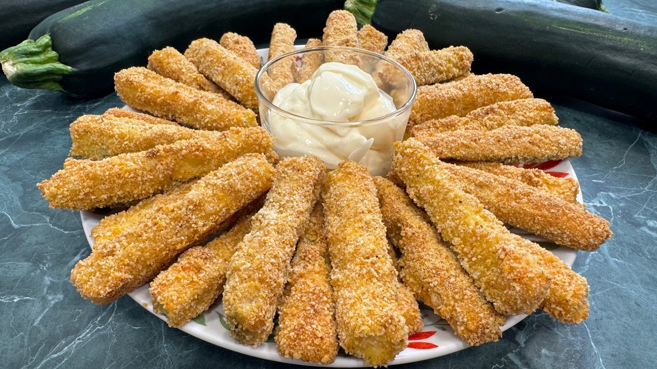 Palitos de calabacín crujientes al Horno ¡Rápido y deliciosos! 😍 ¡Te encantará!