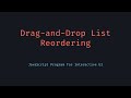 Drag and Drop in JavaScript Reorder List Items with Ease