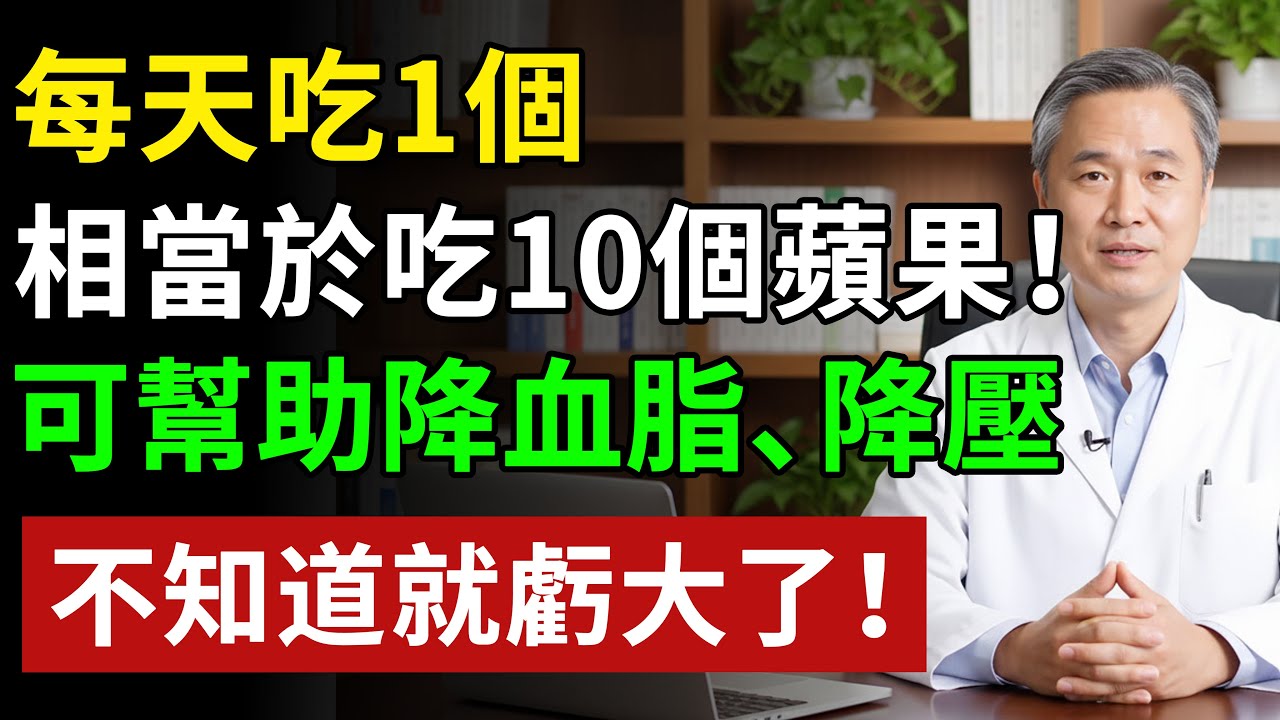 每天吃1個，相當於吃10個蘋果！可幫助降血脂、降壓，不知道就虧大了！