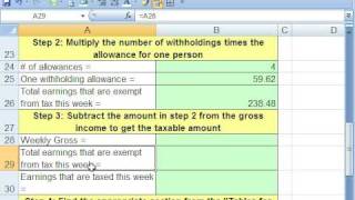 Excel Busn Math 42: Federal Income Tax Payroll Deduction