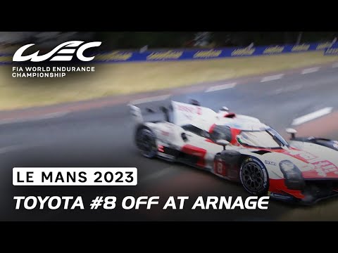 The #8 Toyota Goes Off into the Barrier in Arnage I 2023 24 Hours of Le Mans I FIA WEC