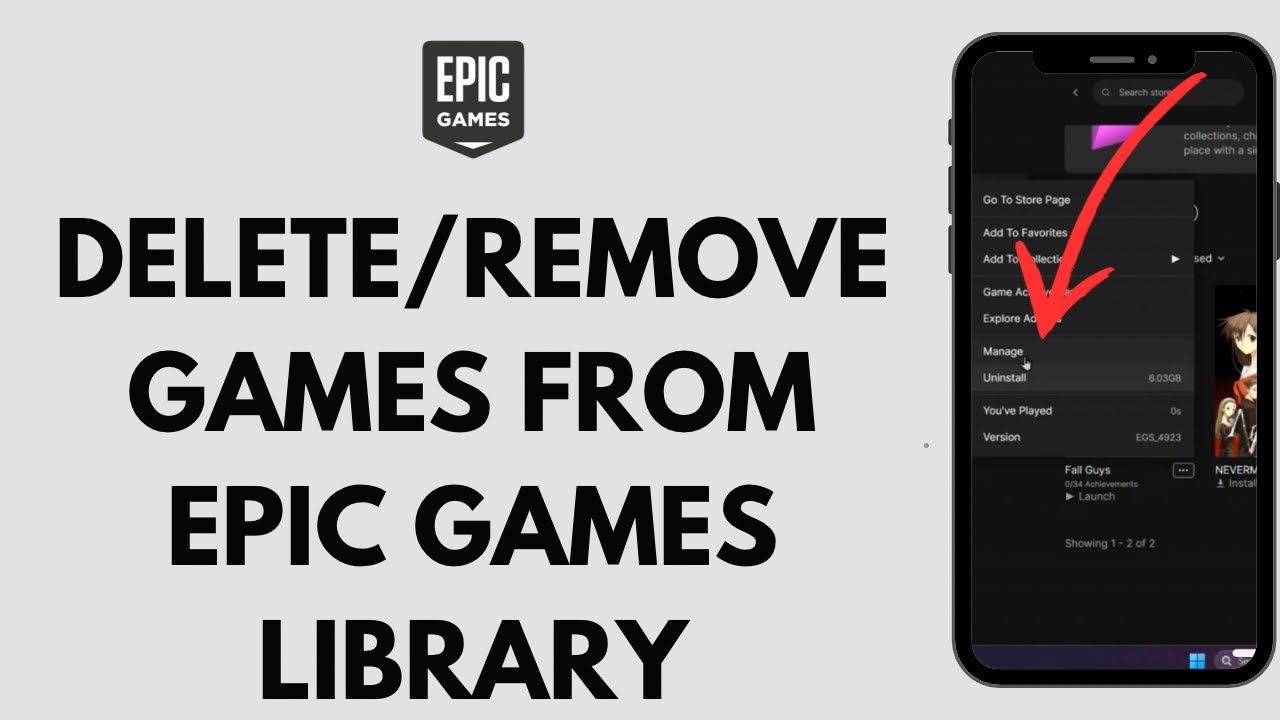 How To Remove Game From Epic Library EASY Epic Games Tutorial How To Remove Game From Epic Library EASY Epic Games Tutorial