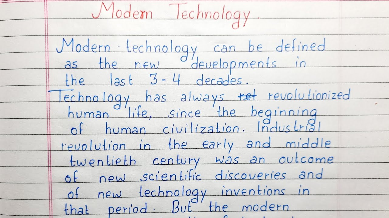 essay about technology short