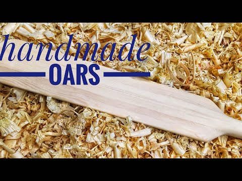 Handmade wooden oars