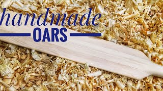 Handmade wooden oars