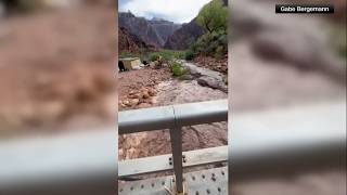 Two killed, more than 80 rescued after Grand Canyon flood
A deadly flash flood at the Grand Canyon has left two people dead and one still missing, while authorities work to determine whether anyone else is unaccounted for. More than 80 people have been rescued, with many airlifted to safety. Newly obtained video shows the storm developing before heavy rain swept through the area. Two killed, more than 80 rescued after Grand Canyon flood