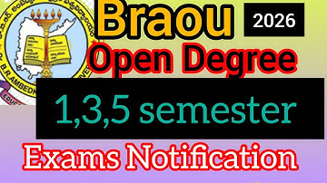 Dr Br Ambedhkar open university 1,3,5 semester exam notification#2026#2025#exam #education #viral