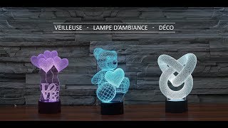 Présentation Des Lampes 3D Led Easytechmarket.fr