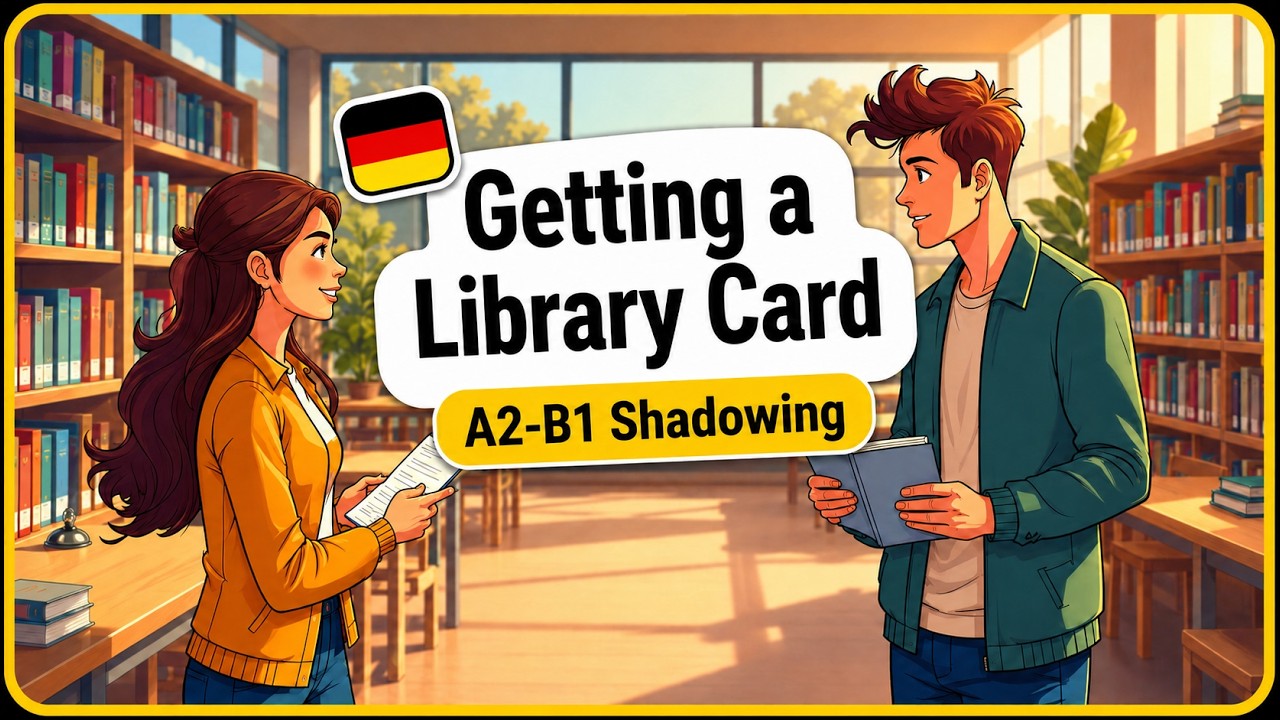 A2–B1 German Shadowing Practice #7 – Getting a Library Card ...